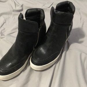 Steve Madden Wedgie Black Suede